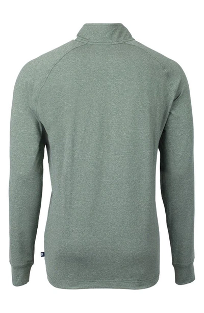 Cutter & Buck Mens Mock Neck Long Sleeve Quarter-zip Pullover In Green