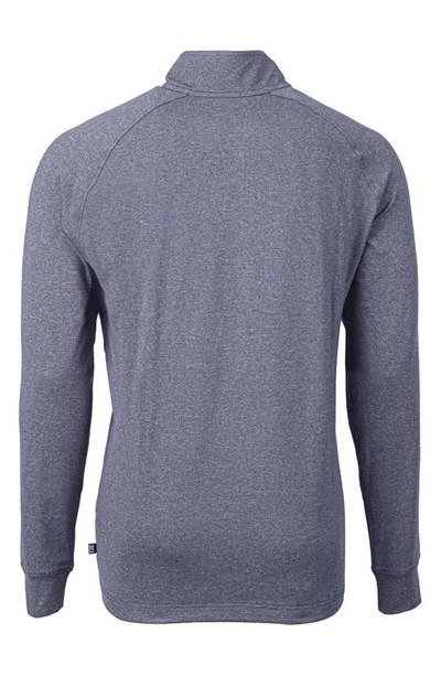 Cutter & Buck Quarter Zip Pullover In Navy Blue Heather