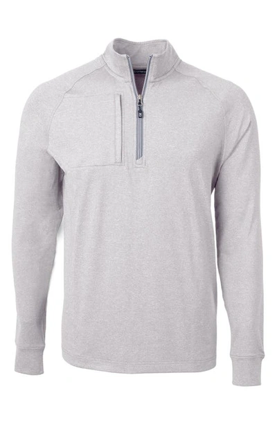 Shop Cutter & Buck Quarter Zip Pullover In Polished Heather