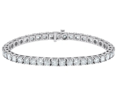 Shop Diana M. 10.50 Carat Diamond Tennis Bracelet In White