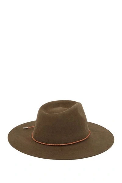 Shop San Diego Hat Strap Detail Dented Wool Hat In Brown