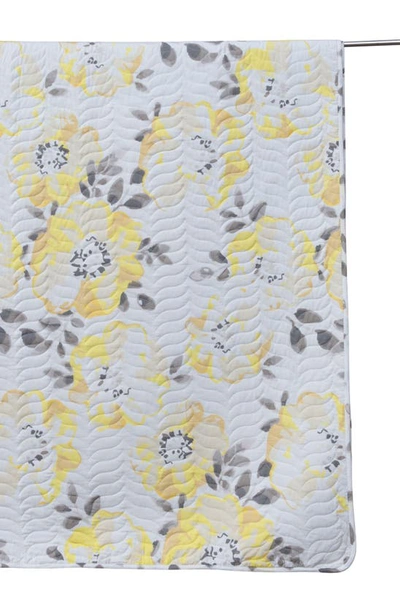 Woven & Weft Watercolor Flower Quilt & Pillow Sham Set In Yellow