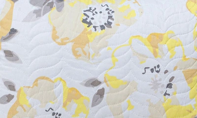 Woven & Weft Watercolor Flower Quilt & Pillow Sham Set In Yellow