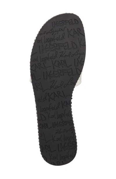Shop Karl Lagerfeld Bijou Embellished Slide In Black