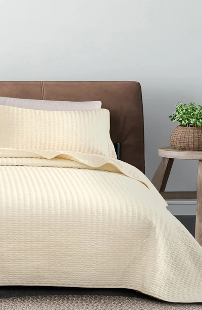 Shop Woven & Weft Channel Stitch Quilt Set In Oatmeal