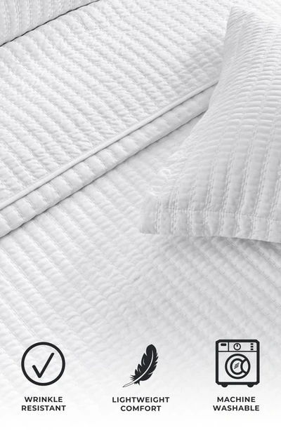 Shop Woven & Weft Channel Stitch Quilt Set In White
