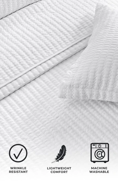 Woven & Weft Channel Stitch Quilt Set In White