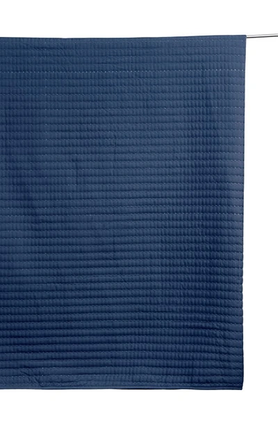 Woven & Weft Channel Stitch Quilt Set In Navy