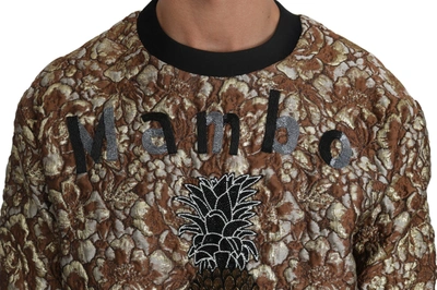 Dolce & Gabbana Opulent Multicolor Crewneck Sweater In Multicolor