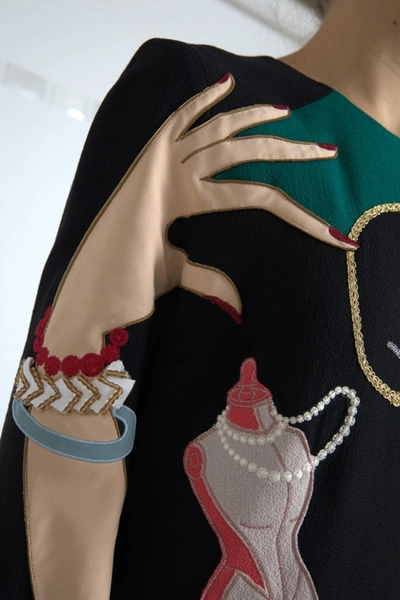 Shop Dolce & Gabbana Elegant Multicolor Wool A-line Women's Dress