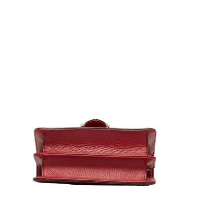 Shop Gucci Interlocking G Red Leather Shoulder Bag ()