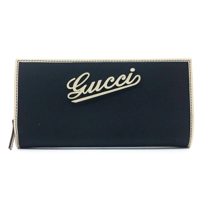 Shop Gucci Navy Canvas Wallet  ()