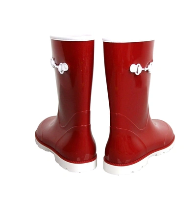 Gucci Kids Rain Boot With Horsebit In Blue
