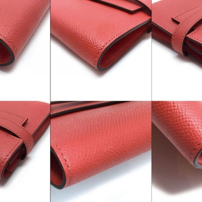Shop Hermes Hermès Kelly Red Leather Wallet  ()