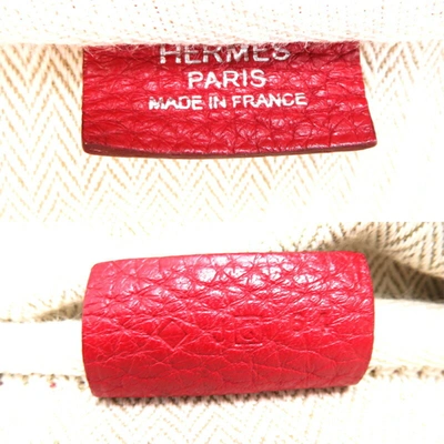 Shop Hermes Hermès Victoria Red Leather Shoulder Bag ()