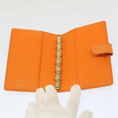 LOUIS VUITTON Pre-owned Agenda Cover Orange Leather Wallet  ()