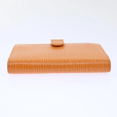 Pre-owned Louis Vuitton Agenda Cover Orange Leather Wallet  ()
