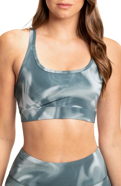 Shop Threads 4 Thought Lotus Tide Pool Sports Bra In Marsh
