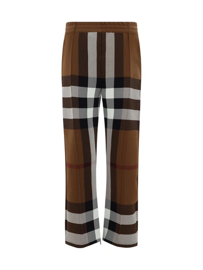Shop Burberry Pants In Dark Birch Brown
