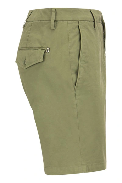 Shop Dondup Manheim - Cotton Blend Shorts In Green