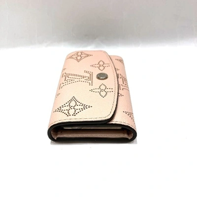 Pre-owned Louis Vuitton Multiclés Pink Leather Wallet  ()