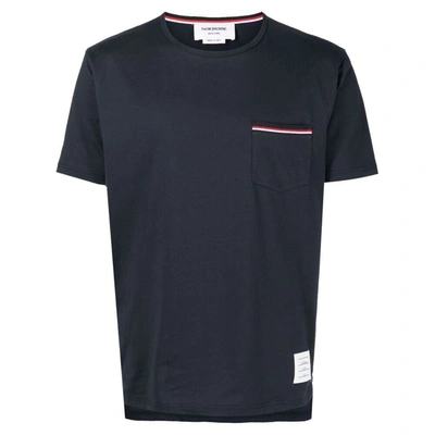 Shop Thom Browne T-shirts In Blue