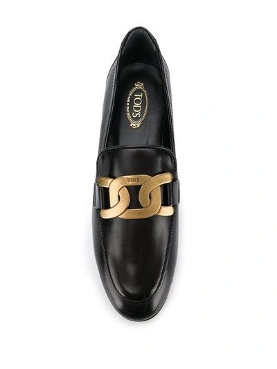 Shop Tod's Moccasins Buckle Shoes In Black