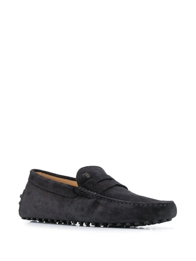 Shop Tod's Rubberized Moccasins Shoes In Black