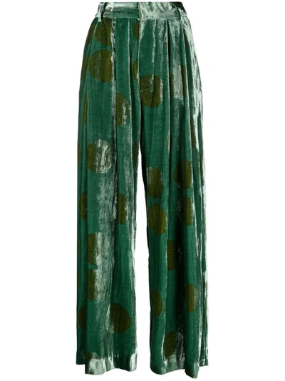 Shop Uma Wang Women Paella Pants In Uw386 Steel Blue/brown