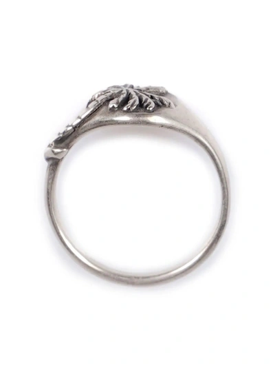 Shop Werkstatt:münchen Werkstatt Munchen Palm Symbol Ring M1711 Pm In Silver