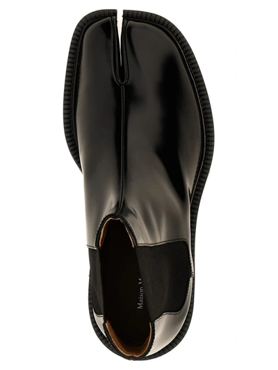Shop Maison Margiela 'tabi' Chelsea Boots In Black