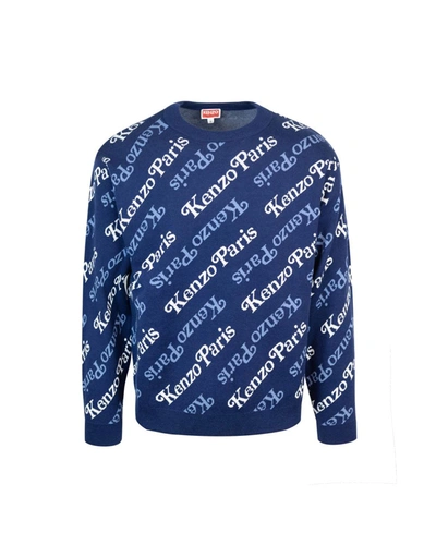 Shop Kenzo Sweater In Blu Notte