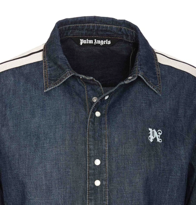 Shop Palm Angels Jackets In Blue