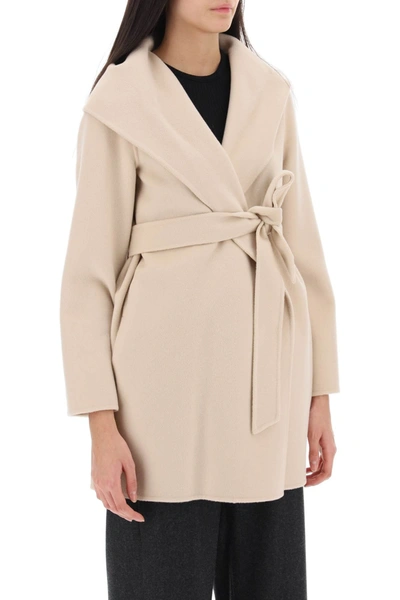 Shop Max Mara Vidim Cashmere And Wool Coat With Built In Hood