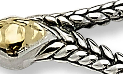 Shop Samuel B. Stainless Steel 18k Gold Paperclip Loop Bracelet In Silver/ Gold