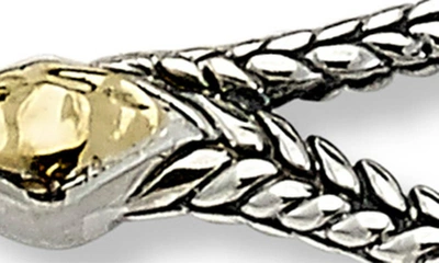 Samuel B. 18k Over Silver Paperlick Loop Bracelet In Silver/ Gold