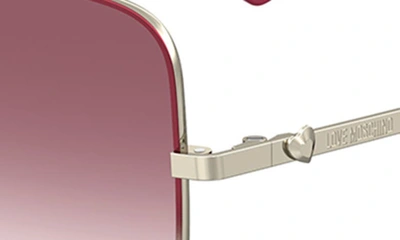 Shop Moschino 56mm Square Sunglasses In Red/ Burgundy Shaded