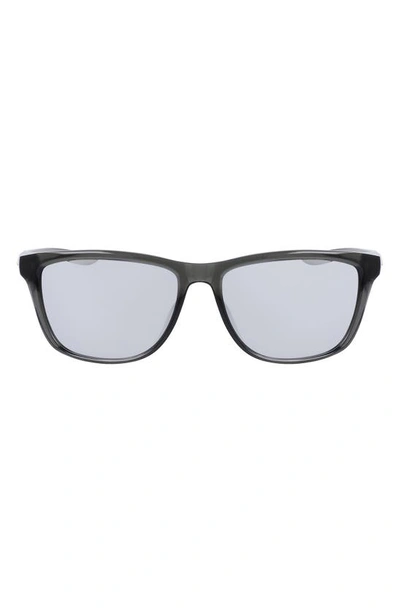 Shop Nike City Icon 61mm Rectangle Sunglasses In Anthracite Silver Flash