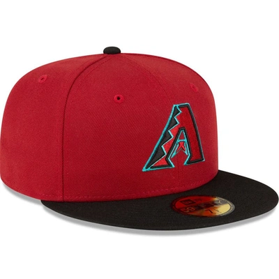 Shop New Era Youth  Red/black Arizona Diamondbacks Home Authentic Collection On-field 59fifty Fitted Hat