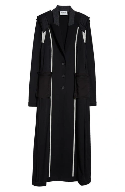 Shop Monse Reversed Long Coat In Black