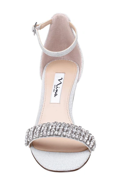 Shop Nina Britany Ankle Strap Sandal In Silver Fatasy Net