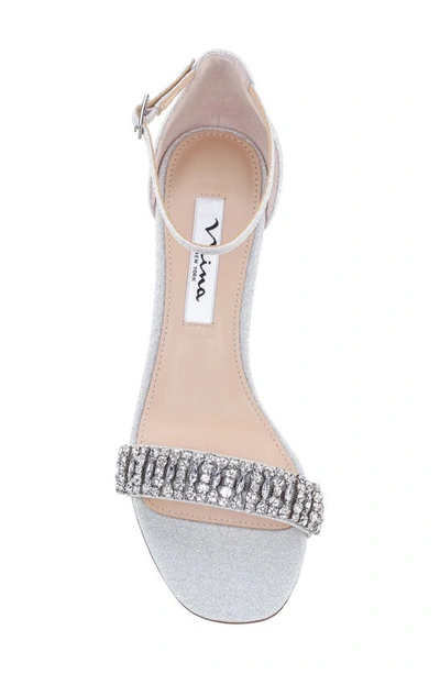 Shop Nina Britany Ankle Strap Sandal In Silver Fatasy Net