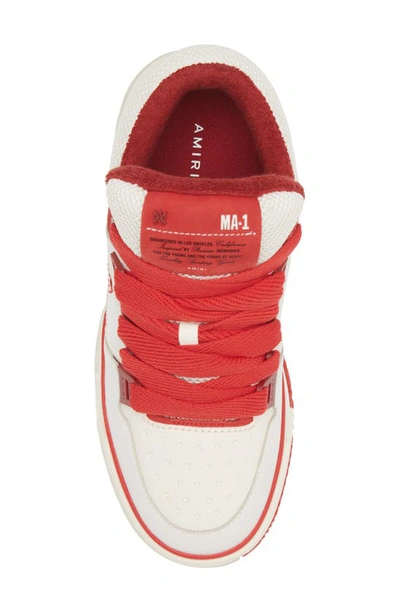 Shop Amiri Ma-1 Platform Sneaker In Red-red