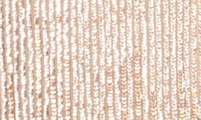 Shop Aidan Mattox By Adrianna Papell Bead & Sequin Illusion Neck Column Gown In Champagne
