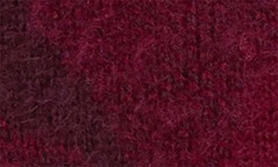 Shop Burberry Argyle Convertible Wool Mittens In Ripple Plum