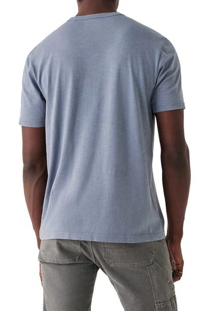 Shop Faherty Organic Cotton Pocket T-shirt In Typhoon Blue