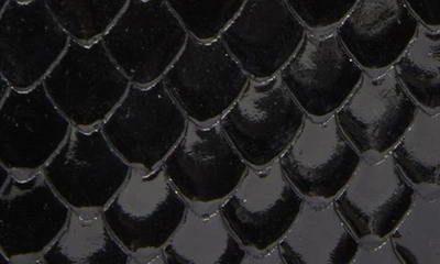 Shop Christian Louboutin Cl Logo Snake Embossed Leather Belt In Cm53 Black/ Black
