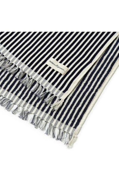 Business & Pleasure The Beach Towel In Laurens Navy Stripe