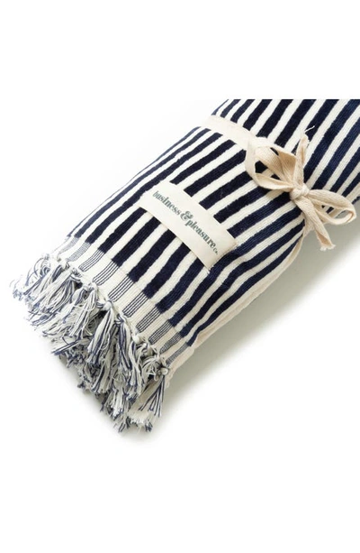 Business & Pleasure The Beach Towel In Laurens Navy Stripe