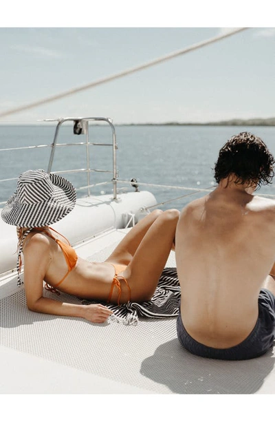 Business & Pleasure The Beach Towel In Laurens Navy Stripe